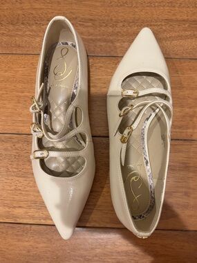 Sam Edelman Cass Mary Jane Flats in Alpine Ivory, size 6